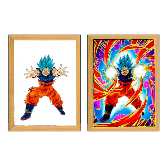 Tableau LED Dragon Ball Z Goku Super Saiyan Blue