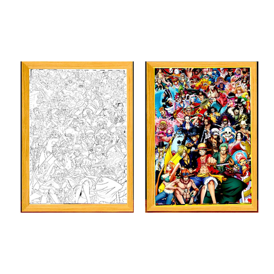 Tableau LED One Piece Luffy Mega World