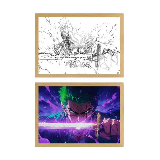 Tableau LED One Piece Roronoa Zoro
