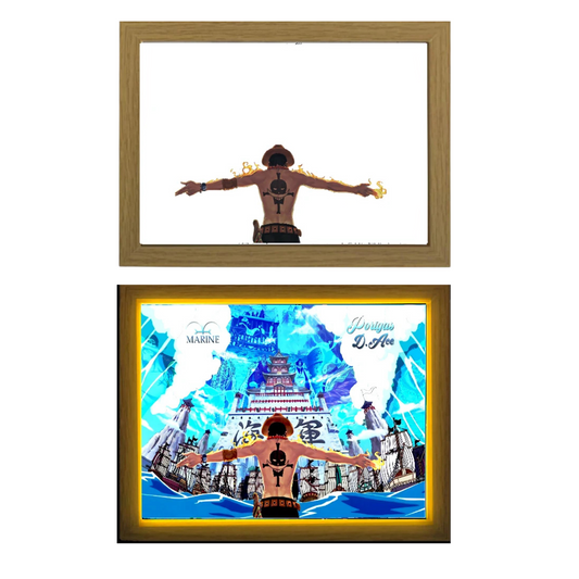Tableau LED One Piece Luffy Pirates