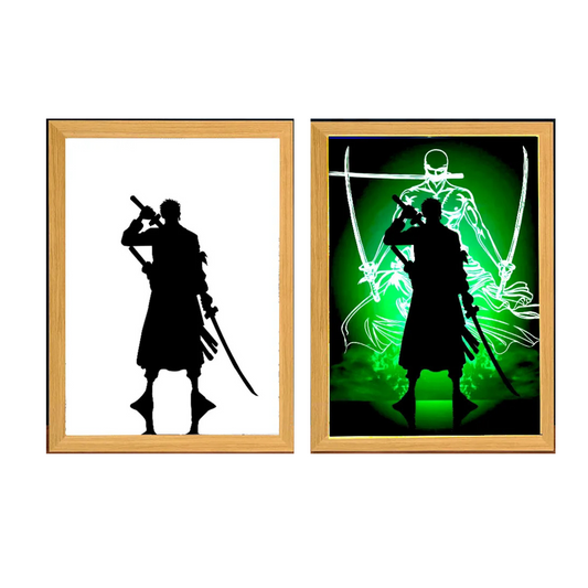 Tableau LED Figure One Piece Zoro Maître du sabre