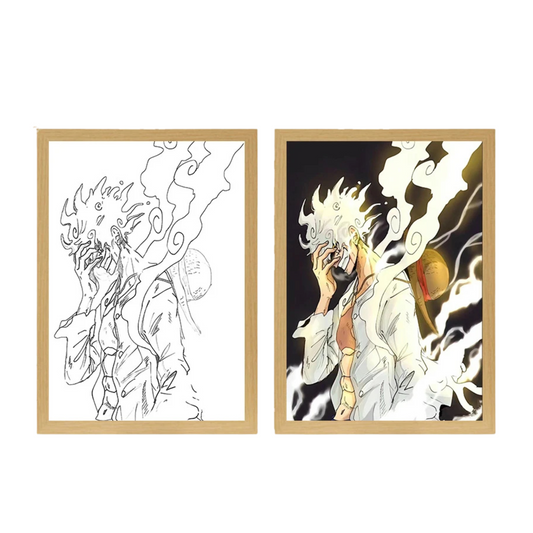 Tableau LED One Piece Luffy Gear 5